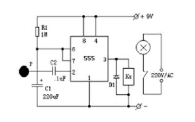 NE555 Touch-Activated Timing Switch