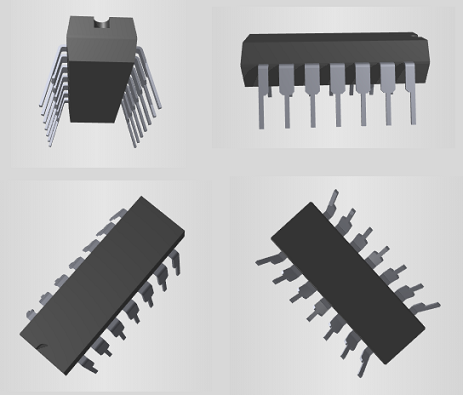 Fig 4 NE556 ic 3D Model and Block Diagram