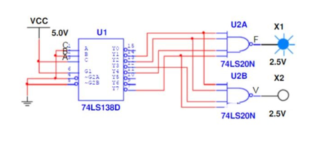 74LS138 full subtractor circuit diagram