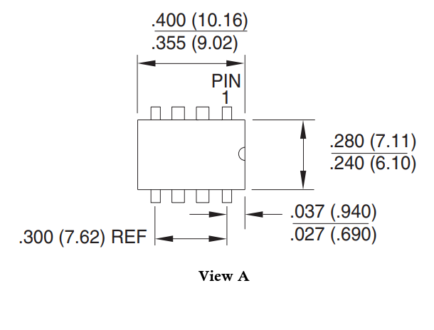 AT24C02 Package View A