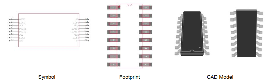 SSM2164 Symbol, Footprint, and CAD Model